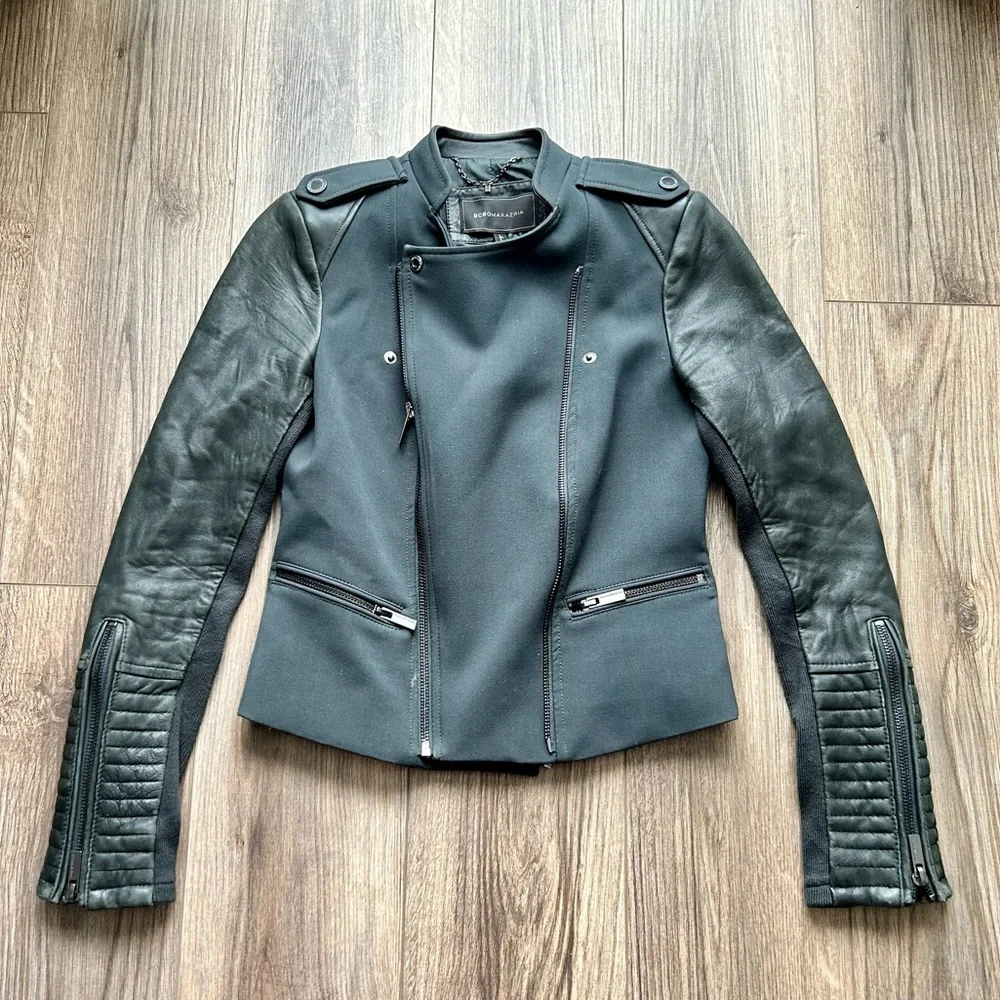 BCBGMAXAZRIA Fern Ava Moto Jacket | XS - Picture 9 of 15